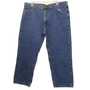 Carhartt 44x30 Mens Flannel Lined Jeans Relaxed Fit Pants B172 DST Work Barn Cho